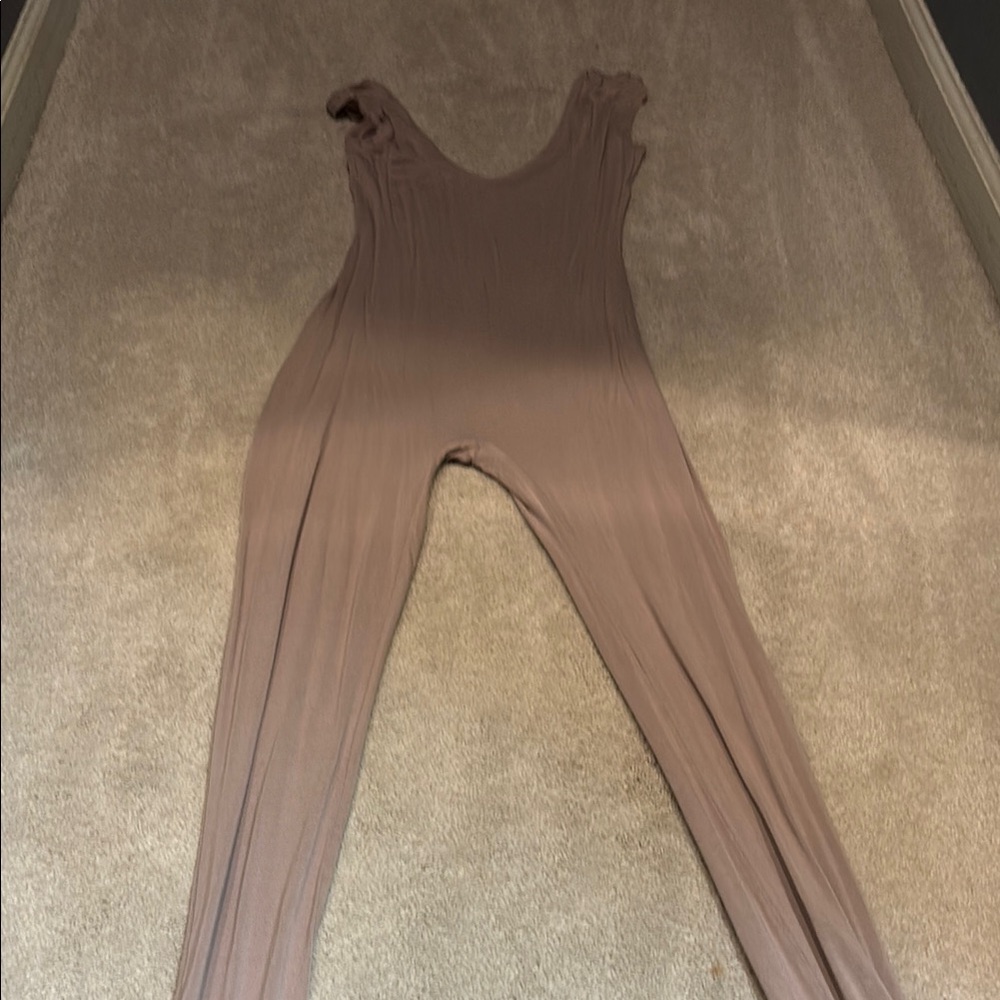 Brown Sleeveless Jumpsuit